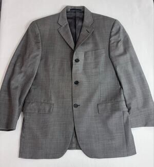 Burberry London Mens 42 Gray 100% Wool Bond Street Blazer Sport Coat USA